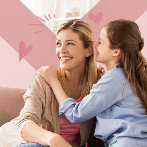 Imagen de una madre e hija mirándose - Saba